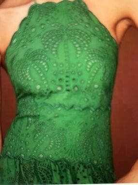 FARM Rio Green Top with Sunset Multicolor Logo
